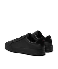 TOMMY HILFIGER COURT BETTER Baskets en cuir noir - Chaussures Homme - 5