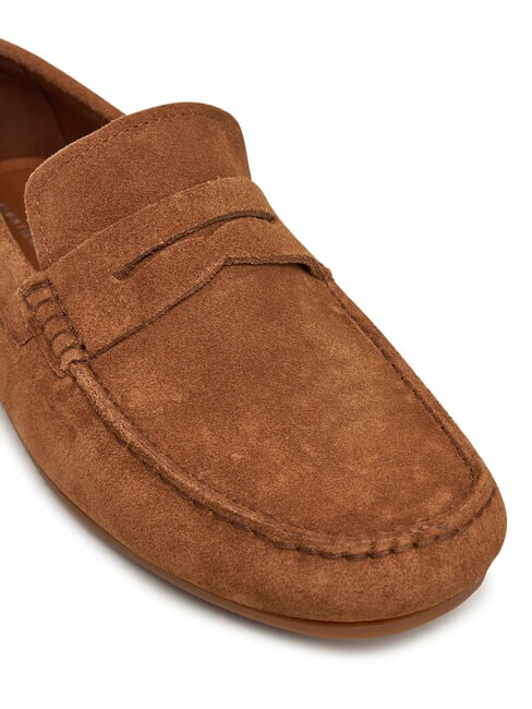 CASUAL DRIVER Mocassins en cuir su&eacute;d&eacute; cocotiers - Chaussures Homme