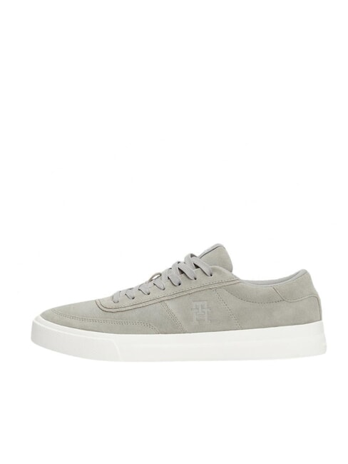 TH CUPSET SUEDE Baskets en cuir argent antique - Chaussures Homme