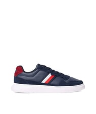 TOMMY HILFIGER LIGHT CUPSOLE MIX Baskets en cuir marine nuit noire - Chaussures Homme - 2