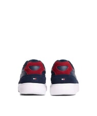 TOMMY HILFIGER LIGHT CUPSOLE MIX Baskets en cuir marine nuit noire - Chaussures Homme - 4