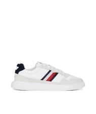 TOMMY HILFIGER LIGHT CUPSOLE MIX Baskets en cuir blanc brillant/andorre - Chaussures Homme - 2
