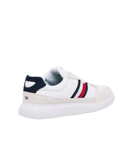 TOMMY HILFIGER LIGHT CUPSOLE MIX Baskets en cuir blanc brillant/andorre - Chaussures Homme - 4