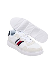 TOMMY HILFIGER LIGHT CUPSOLE MIX Baskets en cuir blanc brillant/andorre - Chaussures Homme - 5