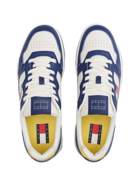 TOMMY JEANS Cupsole Baskets en cuir bleu velours - Chaussures Homme