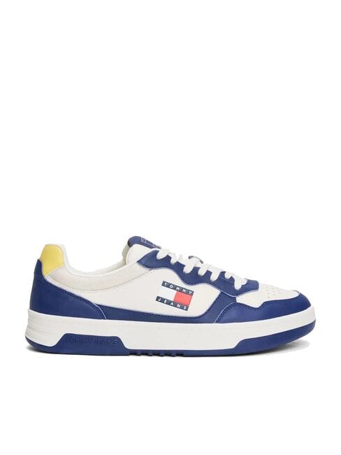 TOMMY JEANS Cupsole Baskets en cuir bleu velours - Chaussures Homme