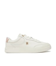 TOMMY HILFIGER ESSENTIAL CHIC COURT Baskets en cuir pour femmes blanc ancien - Chaussures Femme - 2