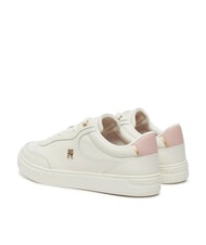 TOMMY HILFIGER ESSENTIAL CHIC COURT Baskets en cuir pour femmes blanc ancien - Chaussures Femme - 5