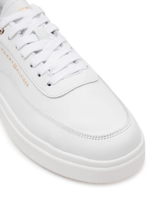 MODERN COURT baskets compens&eacute;es en cuir blanc - Chaussures Femme
