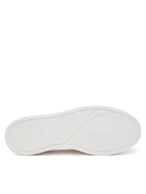 MODERN COURT baskets compens&eacute;es en cuir blanc - Chaussures Femme