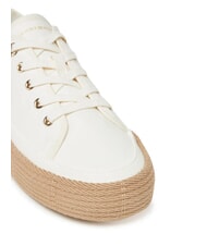 TOMMY HILFIGER TH baskets epadrilles en toile blanc ancien - Chaussures Femme - 3