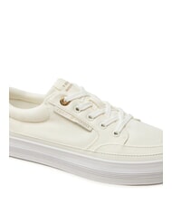 TOMMY HILFIGER ESSENTIAL baskets compens&eacute;es en toile &eacute;cru - Chaussures Femme - 3
