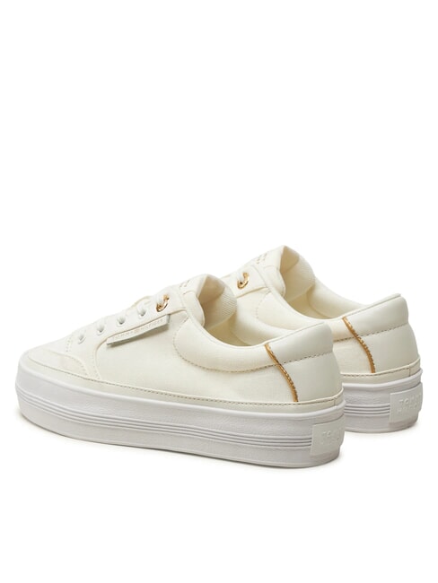 ESSENTIAL baskets compens&eacute;es en toile &eacute;cru - Chaussures Femme