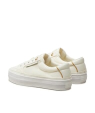 TOMMY HILFIGER ESSENTIAL baskets compens&eacute;es en toile &eacute;cru - Chaussures Femme - 5