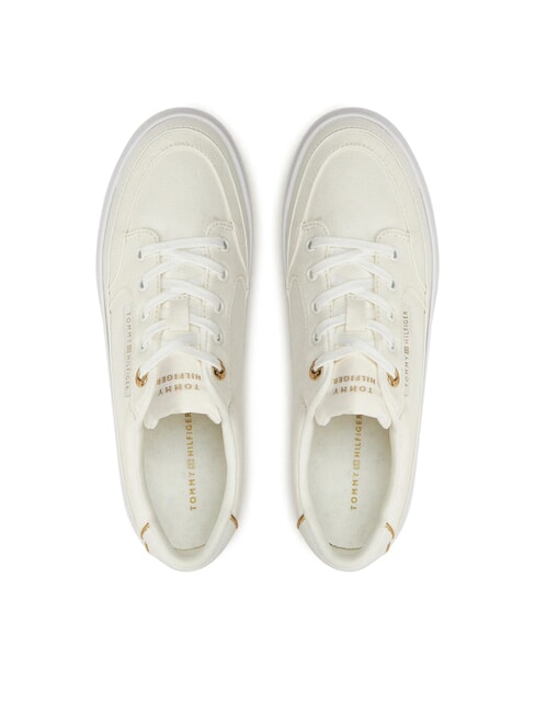 ESSENTIAL baskets compens&eacute;es en toile &eacute;cru - Chaussures Femme