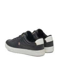 TOMMY HILFIGER ESSENTIAL CHIC COURT Baskets en cuir pour femmes noir - Chaussures Femme - 5