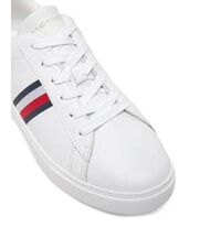 TOMMY HILFIGER ESSENTIAL COURT Baskets en cuir pour femmes blanc - Chaussures Femme - 3
