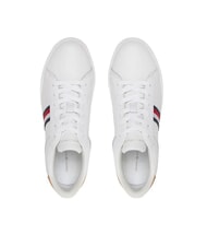 TOMMY HILFIGER ESSENTIAL COURT Baskets en cuir pour femmes blanc - Chaussures Femme - 4