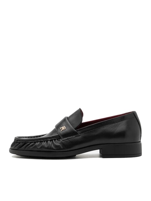 TH Mocassins en cuir pour femmes noir - Chaussures Femme