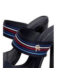 TOMMY HILFIGER SLIDE Sandales montantes &agrave; ruban logotyp&eacute; bleu espace - Chaussures Femme - 4