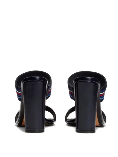 SLIDE Sandales montantes &agrave; ruban logotyp&eacute; bleu espace - Chaussures Femme