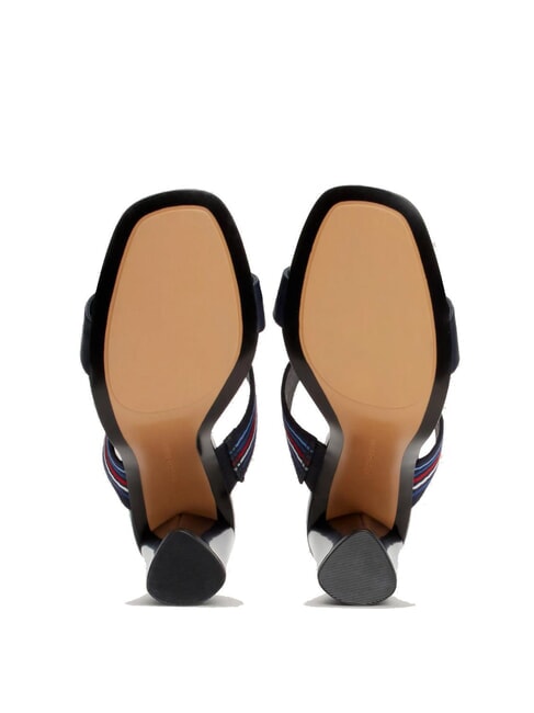 SLIDE Sandales montantes &agrave; ruban logotyp&eacute; bleu espace - Chaussures Femme