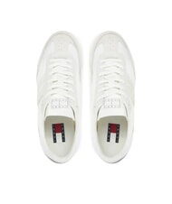 TOMMY HILFIGER TJW RETRO RUNNER baskets en cuir et en tissu &eacute;cru - Chaussures Femme - 4