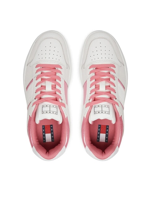 TH BROOKLYN baskets compens&eacute;es en cuir rose preppy - Chaussures Femme