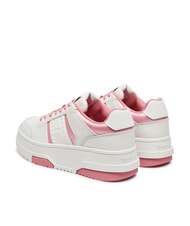 TOMMY HILFIGER TH BROOKLYN baskets compens&eacute;es en cuir rose preppy - Chaussures Femme - 5