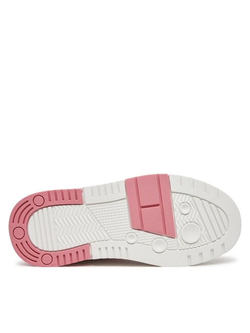 TH BROOKLYN baskets compens&eacute;es en cuir rose preppy - Chaussures Femme