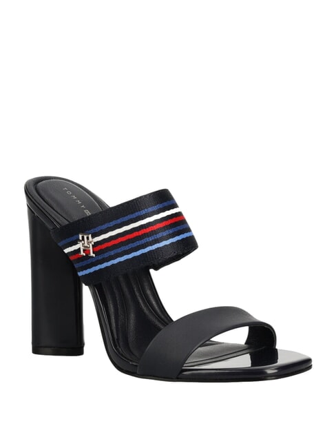 SLIDE Sandales montantes &agrave; ruban logotyp&eacute; bleu espace - Chaussures Femme
