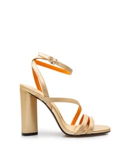TOMMY HILFIGER TH GOLD BLOCK sandales hautes en cuir or - Chaussures Femme - 2