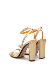 TOMMY HILFIGER TH GOLD BLOCK sandales hautes en cuir or - Chaussures Femme - 3
