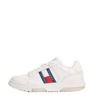 TOMMY HILFIGER BROOKLYN ESSENTIAL Baskets en cuir pour femmes &eacute;cru - Chaussures Femme - 2