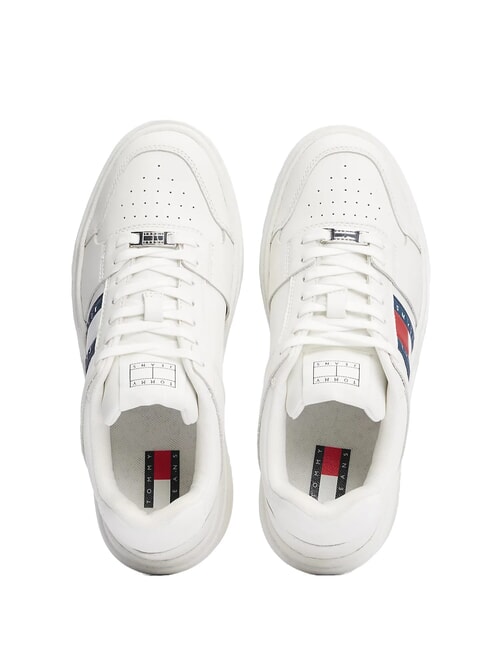 BROOKLYN ESSENTIAL Baskets en cuir pour femmes &eacute;cru - Chaussures Femme