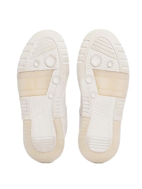 BROOKLYN ESSENTIAL Baskets en cuir pour femmes &eacute;cru - Chaussures Femme