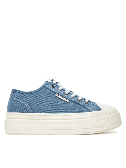 TJW FOXING baskets compens&eacute;es en toile denim - Chaussures Femme
