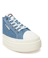 TOMMY HILFIGER TJW FOXING baskets compens&eacute;es en toile denim - Chaussures Femme - 3