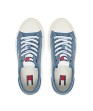 TOMMY HILFIGER TJW FOXING baskets compens&eacute;es en toile denim - Chaussures Femme - 4