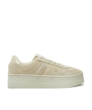 TOMMY HILFIGER GREENWICH Baskets compens&eacute;es en cuir su&eacute;d&eacute; papier journal - Chaussures Femme - 2
