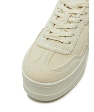 TOMMY HILFIGER GREENWICH Baskets compens&eacute;es en cuir su&eacute;d&eacute; papier journal - Chaussures Femme - 3