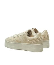 TOMMY HILFIGER GREENWICH Baskets compens&eacute;es en cuir su&eacute;d&eacute; papier journal - Chaussures Femme - 6