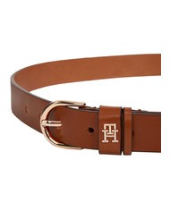 TOMMY HILFIGER ESSENTIAL EFFORTLESS Ceinture en cuir fabriqu&eacute;e en Italie Cognac - Ceintures - 2