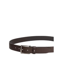 TOMMY HILFIGER DENTON ceinture en cuir caf&eacute; en grains - Ceintures - 3