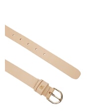 TOMMY HILFIGER ESSENTIAL EFFORTLESS Ceinture en cuir fabriqu&eacute;e en Italie galet argileux - Ceintures - 2
