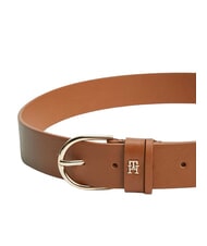 TOMMY HILFIGER ESSENTIAL EFFORTLESS Ceinture en cuir fabriqu&eacute;e en Italie Cognac - Ceintures - 3