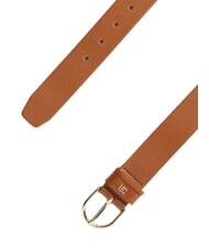 TOMMY HILFIGER ESSENTIAL EFFORTLESS Ceinture en cuir fabriqu&eacute;e en Italie Cognac - Ceintures - 2