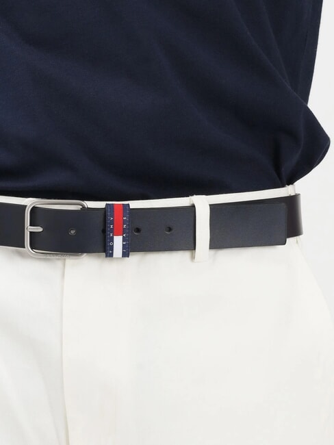 TJM RYAN Ceinture en cuir marine nuit noire - Ceintures