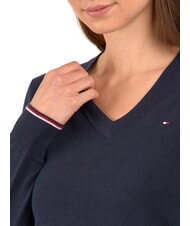TOMMY HILFIGER TH Pull &agrave; col en V pour femme ciel du d&eacute;sert - Chandails pour femmes - 4