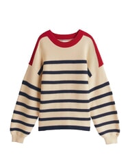 TOMMY HILFIGER TH Pull l&eacute;ger &agrave; manches lanternes beige - Chandails pour femmes - 3